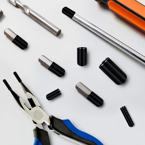 100pcs Rubber End Caps 5mm ID Vinyl Round End Cap Cover Screw Thread Protector Vinyl Bolt Screw Cover Caps Rubber Screw Caps Rubber Bolt Covers Caps - size: 5mm