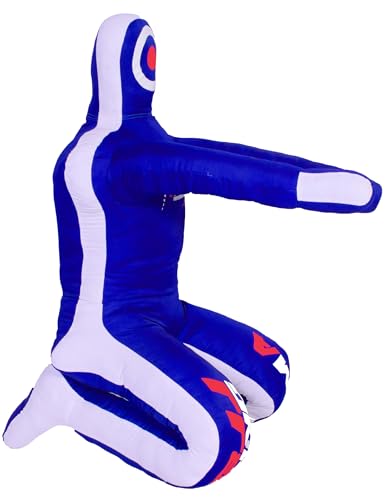 Un-Filled Grappling Dummy Wrestling Dummy Jiu Jitsu Dummy for BJJ MMA Judo Karate Practice Adult Kids - color: Blue, size: 6ft / 72"