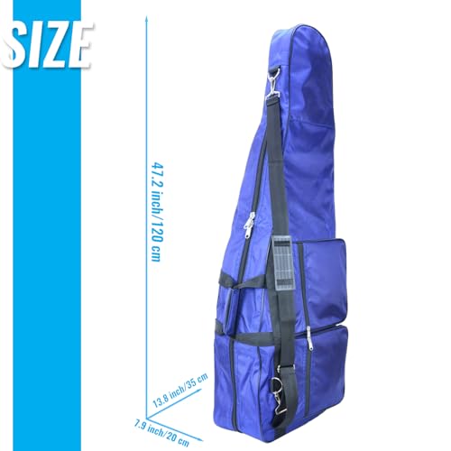 Fencing Bag - Junior Fencing Equipment Bag - Portable Fencing Sword Bag with Handle and Shoulder Strap - color: Navy Blue
