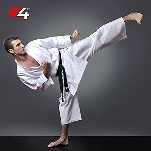 G4 VISION Karate Trousers Martial Arts Karate Pants Student Cotton GI Aikido Kids Pant Kung Fu Adults Kimono Trousers - color: White, size: 5