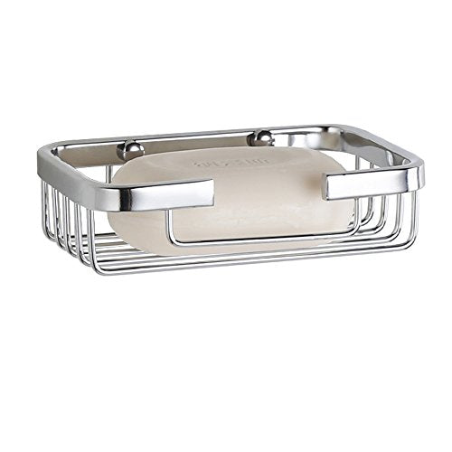 304 Stainless Steel Soap Dish Holder,Storage Soap Saver Wall Mounted for Kitchen Sink Bathroom Shower,Drainable and Rust Proof