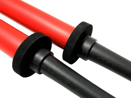 Foam Practice Swords, Training Sparring Stick Set, 2 Pack 35" with Carry Bag,for Martial Arts, Karate - color: Red