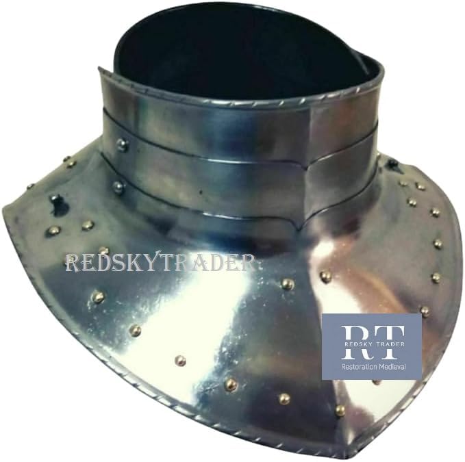 Medieval Knight Gorget Armor for LARP, SCA Reenactment, Cosplay Silver