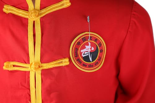 STIOEDYUAN Kids Kung Fu Suits Tai Chi Uniform Chinese Costume - color: Red, size: 4-5T
