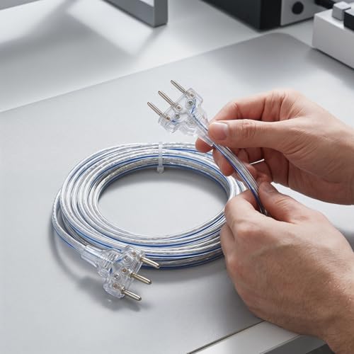 Luxshiny Fencing Body Wire for Foil and Epee Universal Signal Cable with High Conductivity Transparent Cable Plugs Training Equipment for Kids and Adults