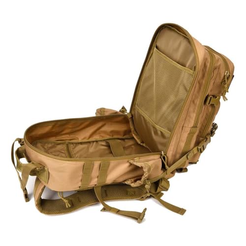 REEBOW GEAR Travel Tactical Backpack Outdoor 3 Day Rucksack Bag for Men - color: 09 Tan
