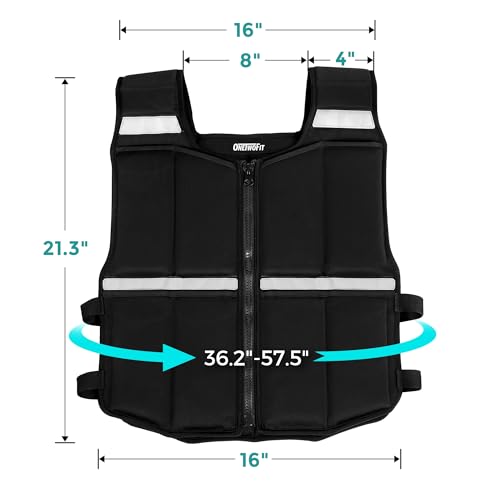 2-45lb Adjustable Weighted Vest Men w/Silicone Weights,Running Rucking Vest - size: 2-35 LBS