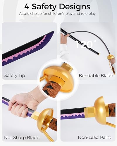 Cold Blade Katana Sword - 41 inches Katana Replica with Holster Belt and Display Stand - Sword with Authentic Design - color: M-gol·d·roger