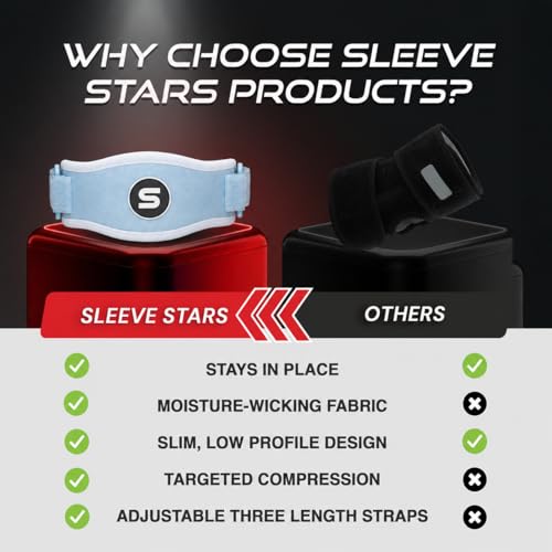 Sleeve Stars Tennis Elbow Brace for Men & Women, 9"-23" (Single/Light Blue) - color: Light Blue