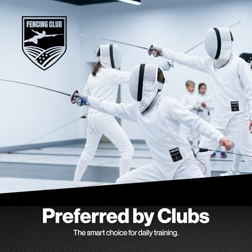 Kids Fencing Jacket 350N, Unisex Youth, Novus Breathable Lightweight Stretch Uniform for Foil Epee and Saber, Competition Approved (Left Hand, 128) - size: 128, style: Left Hand
