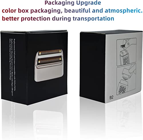 Replacement Heads Foil & Cutters Compatible with BaBylissPRO FXFS2 Shaver - color: 2 gold