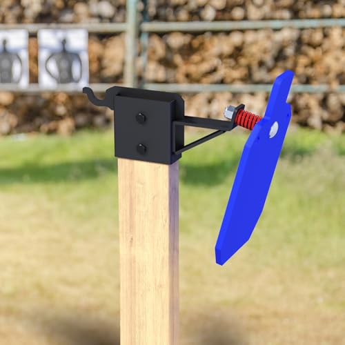 2x4 AR500 Steel Gong Target Hanger and RecoilSpring Combo, T Post Target Mount Bracket for IDPA/IPSC Torso Silhouette Metal Targets