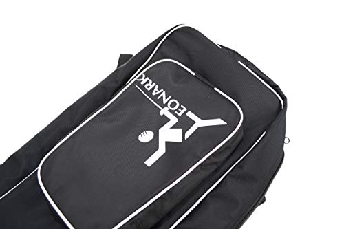 LEONARK Fencing Draw-bar Wheel Bag for Epee Saber and Foil - Hema Sword Bag Trolley Case for Fencing Suit and Mask - color: Black A