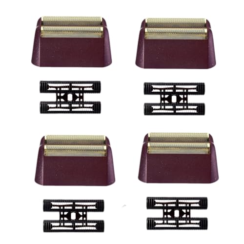 Shave Replacement Heads Compatible with Wahl 7031-100/7043-100 Foil&Cutter - color: Shaver Red (4 Pack)