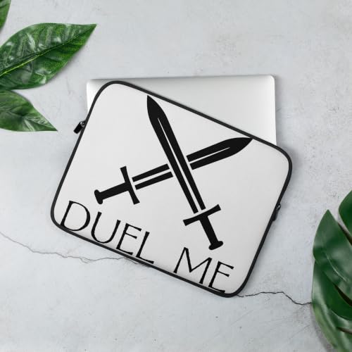 Duel Me Sword Fighting Medieval Knight European Graphic Laptop Sleeve - size: 13 Inches