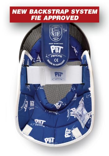 PBT FIE 1600N Black Épée Mask – Competition Fencing Mask with INOX Mesh & Polyester Bib - size: No:1 Plus