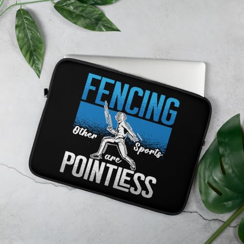 Fencing Other Sports are Sword Sport Fencing Passion Fencing Graphic Laptop Sleeve - size: 15 Inches