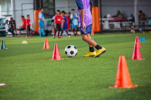 9 Inch Plastic Training Traffic Cones, Sport Cones, Set of 10/12/24 - color: 12 Pack Orange