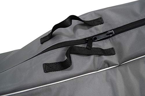 LEONARK Fencing Draw-bar Wheel Bag for Epee Saber and Foil - Hema Sword Bag Trolley Case for Fencing Suit and Mask - color: Gray a