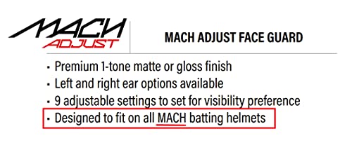 Rawlings | MACH Adjust Face Guard | Adjustable Extension Piece | Fits Mach Series Helmets | Matte| LHB & RHB Options - color: Matte Royal, style: Left Handed Batter