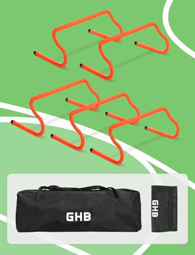 GHB Agility Hurdles 8" Speed Agility Training Hurdles - size: 5 Pack