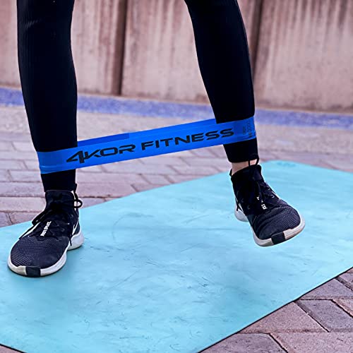 4KOR Fitness Resistance Loop Band Set, Perfect for Crossfit, Yoga, Physical Therapy, and Booty Building - color: 6 Piece Miniband Set (2" x 12")