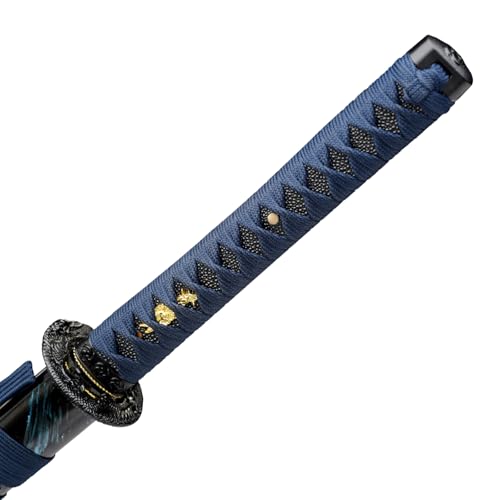 Authentic Japanese Katana Sword - Exquisite Craftsmanship Real Katana, High Toughness katanas - color: 1060 Purple