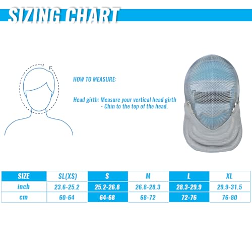 Sabre Fencing Mask - 350N Mask with Removable Lining - CE Certified Sabre Fencing Helmet - color: Fixed Lining, size: Large