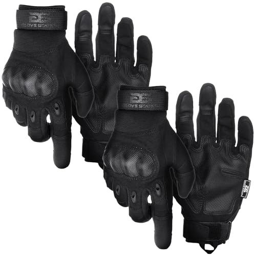 Glove Station Hard Knuckle Utility Gloves, Touchscreen, TACHK258, XL - color: Black - 2 Pack, size: X-Large