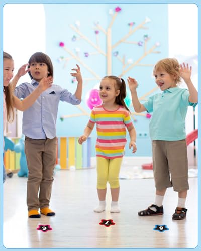 PETCEE Classroom Line Up Stickers 36PCS Line Up Spots for Classroom Floor - color: D-star