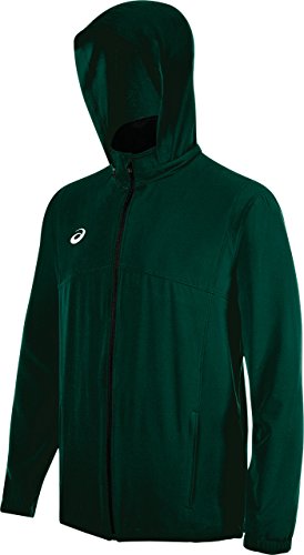 ASICS Unisex Team Battle Jacket - color: Forest, size: X-Small