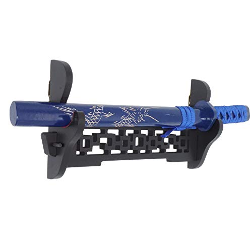 Sword Holder Wall Mount Samurai Sword Katana Wakizashi Display Holder Stand Bracket Hanger 1-Tier - color: 13.7 inch Padded
