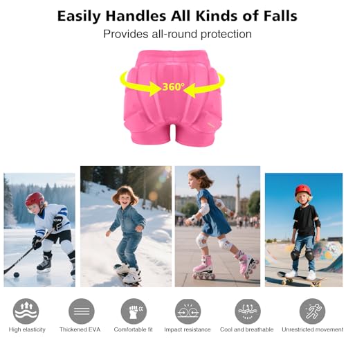 3D Hip Protection Butt Pads Protective Padded Shorts Crash Pad Impact Gear - color: Black, size: Large