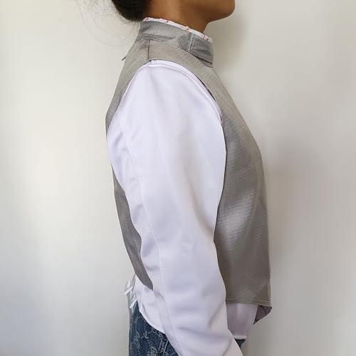 LEONARK Fencing Lame Foil Lame Saber Lame Non-Washable Electric Fencing Metal Jacket Metallic Vest - size: 8