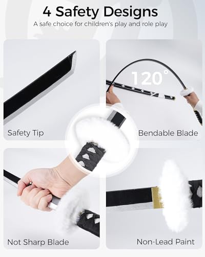 Cold Blade Katana Sword - 41 inches Katana Replica with Holster Belt and Display Stand - Sword with Authentic Design - color: J-Trafalgar Law Black