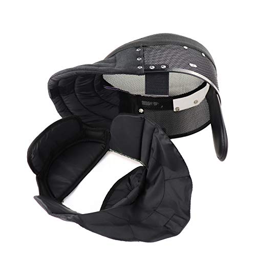LEONARK 2 Packs Fencing Mask Replacement Detachable Linings Replaceable Inside Lining Alternative Cloth Parts for Hema Epee Foil and Saber Helmet - color: Black 2 Packs, size: Large