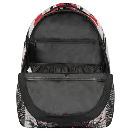 Backpack Japanese Samurai School Shoulder Bag Large Waterproof Durable Bookbag Laptop Daypack for Students Teens Girls Boys Elementary Multi78 - color: Multi78