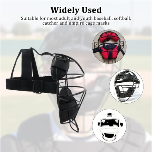 Adjustable Baseball and Softball Mask Strap, Elastic Catcher Mask Harness Replacement, Features a Head Strap Design with Sliding Buckles, Ideal for Baseball, Softball and Catcher Masks
