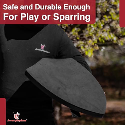 Armory Replicas™ - Throes of Battle Customizable Foam Medieval Shield - Superior LARP Costume Gear - style: Black Throes
