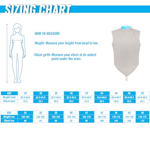 Fencing Electric Foil Jacket - Electric Foil Lame - Foil Metal Vest for Women - size: 44
