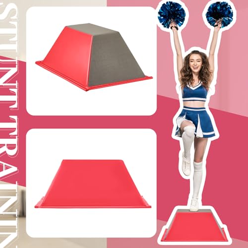 Poen Cheer Flyer Balance Stand Trainer Cheerleading Stunt Wedge - color: Red