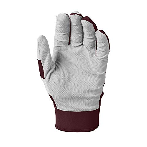 EvoShield SRZ-1™ Batting Gloves - Adult and Youth Sizes - color: Maroon, size: Medium, style: Adult