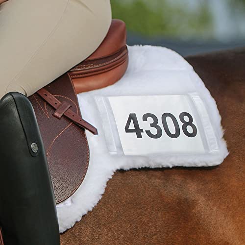 Dura-Tech E-Z View Pad with Non-Glare Number Pockets - Regular Size | Enhance Your Horse Show Experience | Non-Glare Number Display | Luxurious Hypo-Allergenic Fleece | Holds 3 or 4 Digit Numbers