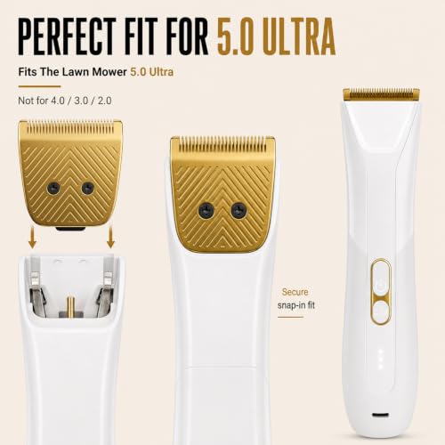 3 Pack Gold Replacement Trimmer Blades for Manscaped Lawn Mower 5.0 - color: Gold Trimmer Blade, size: 3 Pack