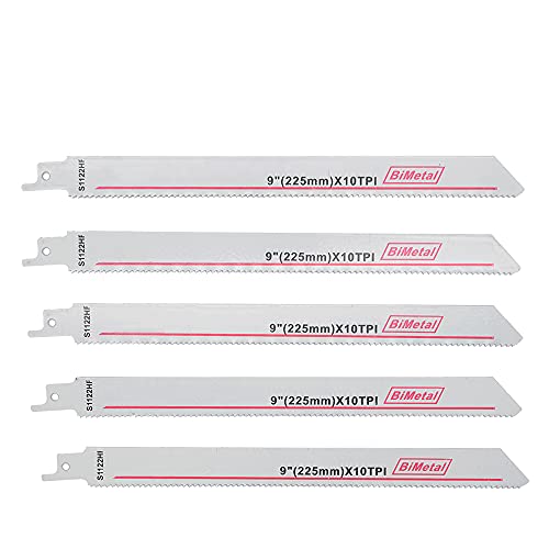 HCS Sabre Saw Blades S1122HF Metal Cutting reciprocating for Wood, Plastic, Aluminum, Sheet (5pcs/Set)