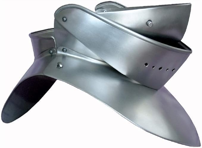 Medieval Steel Gorget & Bevor Neck Armor – Adjustable Knight Throat Protection – LARP, Renaissance Faire, Costume, Display
