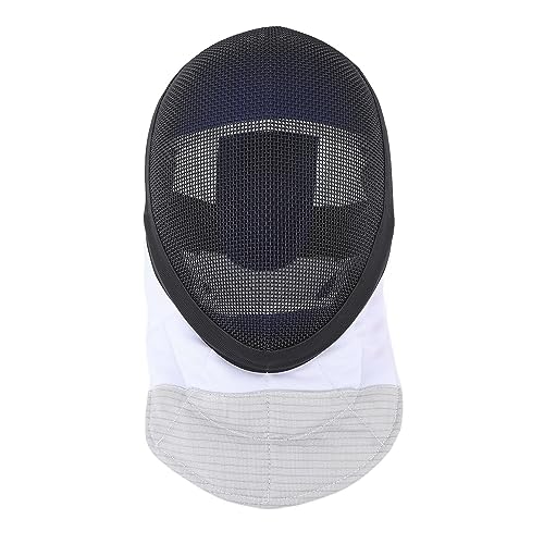 Fencing Mask, Fencing Protective Helmet with Padded Bib for Beginners Practice and Competition (M)