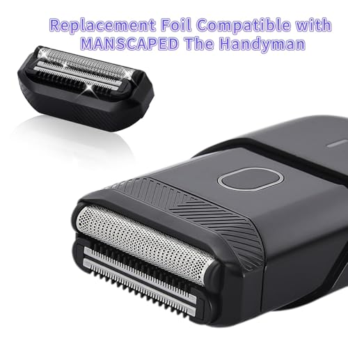Replacement Foil Blade Compatible with MANSCAPED The Handyman,Foil Blades for Portable Men’s Travel Facial Hair Groomer(2Pack) - color: BLACK/2 Pcs