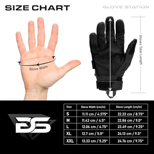 Glove Station Hard Knuckle Utility Gloves, Touchscreen, TACHK258, Black, Small - color: Black, size: Small