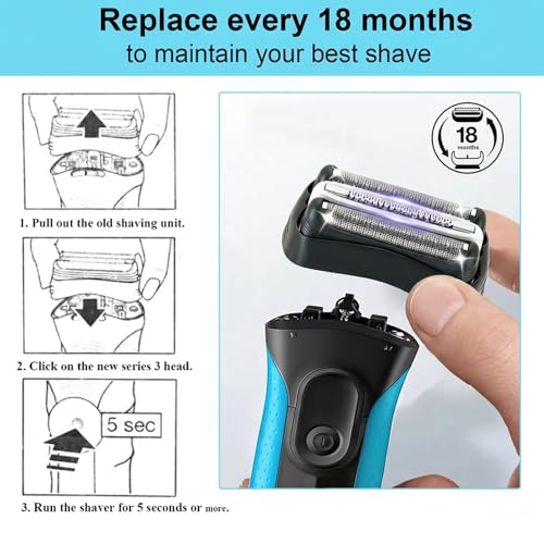 2 Pack Series 3 32B Replacement Shaver Head for S3 ProSkin Electric Shaver - size: 32B-2PACK